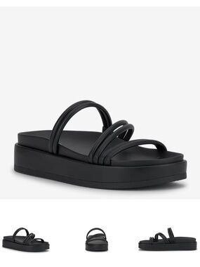 Size 7.5 Women's Black Alize Platform Sandal Mix No. 6